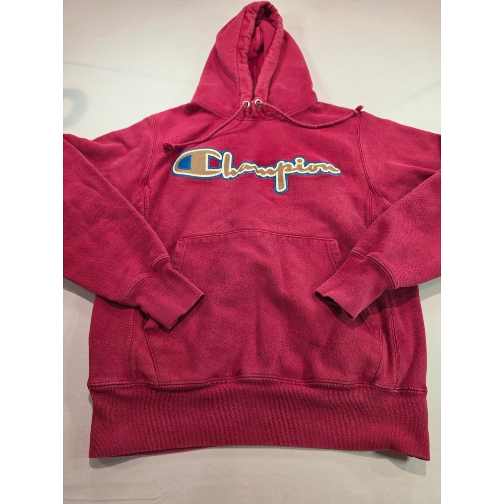 Champion Reverse Weave Hoodie Sweatpants Set Mens Small‎ faded maroon w/ Logo